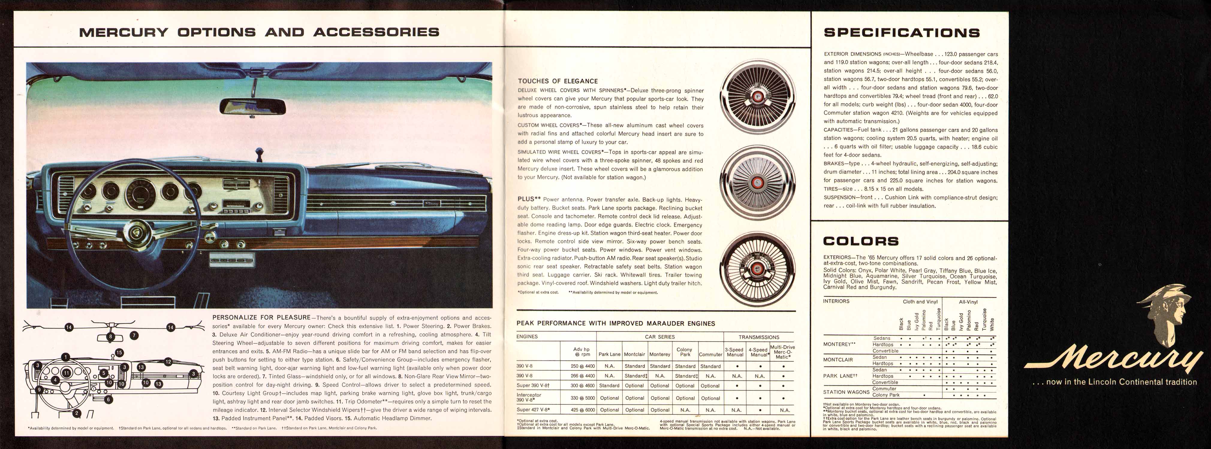 1965 Mercury Full-Size Brochure Page 9